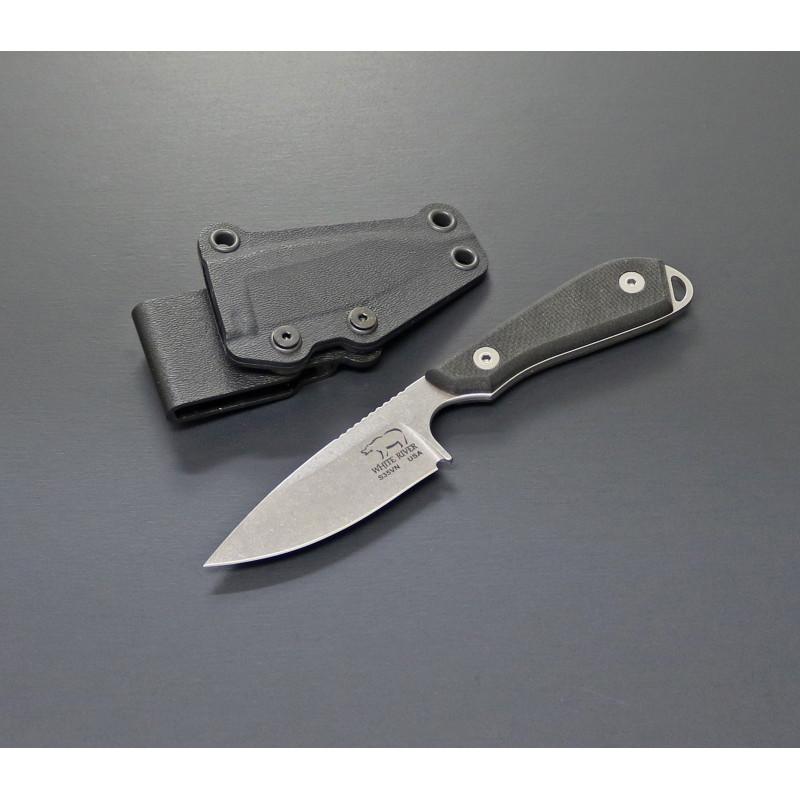 ﾎﾜｲﾄﾘﾊﾞｰ アウトドアナイフ 【正規品】モデル 1 Pro ブラック コーティッド ブレード   ブラック/テクスチャード G10 ハンドル アウトドアナイフ ホワイトリバー 正規品 モデル 1 Pro ブラック