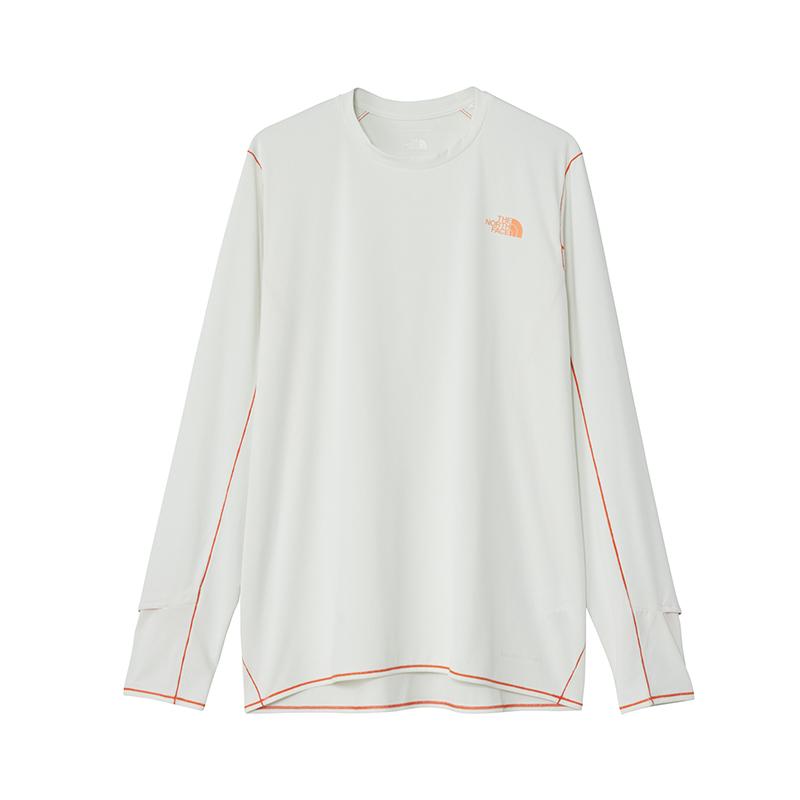 ザ・ノース・フェイス トップス(メンズ) ロングスリーブブリーズレンジランクルー メンズ  M  グレイッシュホワイト(GS) THE NORTH FACE（ザ ノースフェイス） トップス(メンズ) ロング