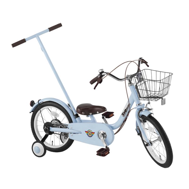 トップ  いきなり自転車 押し手付き自転車 3-8歳  16インチ  ブルーグレー TOP トップ いきなり自転車 押し手付き自転車 3-8歳 16インチ ブルー