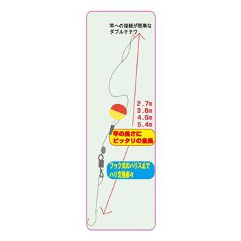 渓流仕掛け・淡水仕掛け オーナー 管釣 マス玉ウキ 6号/4.5m｜naturum-outdoor｜03