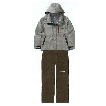 釣り用防寒レインウェア サンライン ディアライトオールウェザースーツ M グレー×カーキ｜naturum-outdoor