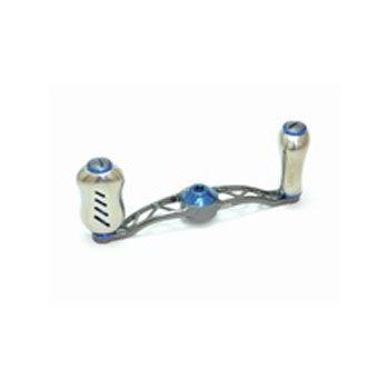 LIVRE リールカスタムパーツ クランク フェザー ダイワ/ABU/フルーガー用 左巻き  90mm  GMR(ガンメタ×レッド) リールカスタムパーツ LIVRE クランク フェザー ダイワ/ABU/フルーガー