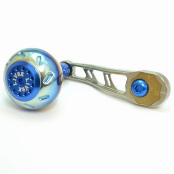 リールカスタムパーツ LIVRE BJ(ビージェイ) シマノ&ダイワ用 右巻き 66-74mm TIB(チタン×ブルー)