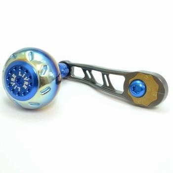 リールカスタムパーツ LIVRE BJ(ビージェイ) シマノ&ダイワ用 左巻き 66-74mm GMB(ガンメタ×ブルー)