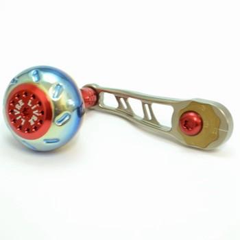 リールカスタムパーツ LIVRE BJ(ビージェイ) シマノ&ダイワ用 左巻き 66-74mm TIR(チタン×レッド)