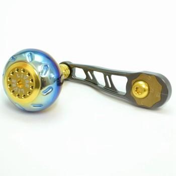 LIVRE リールカスタムパーツ BJ(ビージェイ) シマノ&ダイワ用 右巻き  75-83mm  GMG(ガンメタ×ゴールド) リールカスタムパーツ LIVRE BJ(ビージェイ) シマノ&ダイワ用 右巻き