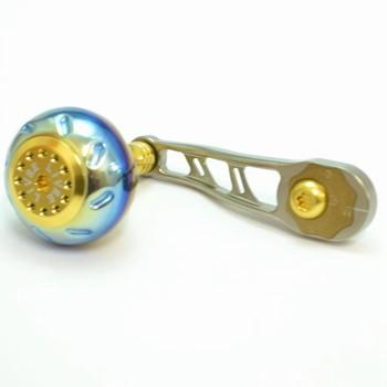 リールカスタムパーツ LIVRE BJ(ビージェイ) シマノ&ダイワ用 左巻き 75-83mm TIG(チタン×ゴールド)