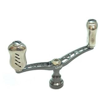 LIVRE リールカスタムパーツ WING(ウイング) ダイワ用  100mm  GMT(ガンメタ×チタン) リールカスタムパーツ LIVRE WING(ウイング) シマノS2用 100mm GMT