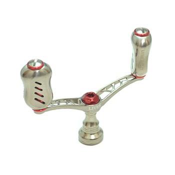 LIVRE リールカスタムパーツ WING(ウイング) シマノS2用  80mm  TIR(チタン×レッド) リールカスタムパーツ LIVRE WING(ウイング) シマノS2用 80mm TIR