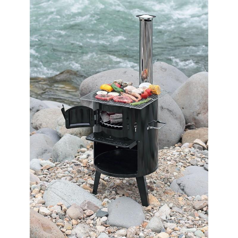 4/17-19全品P5% BBQ・七輪・焚火台 キャプテンスタッグ KAMADO(釜戸) 煙突ストーブ | ブランド登録なし | 05