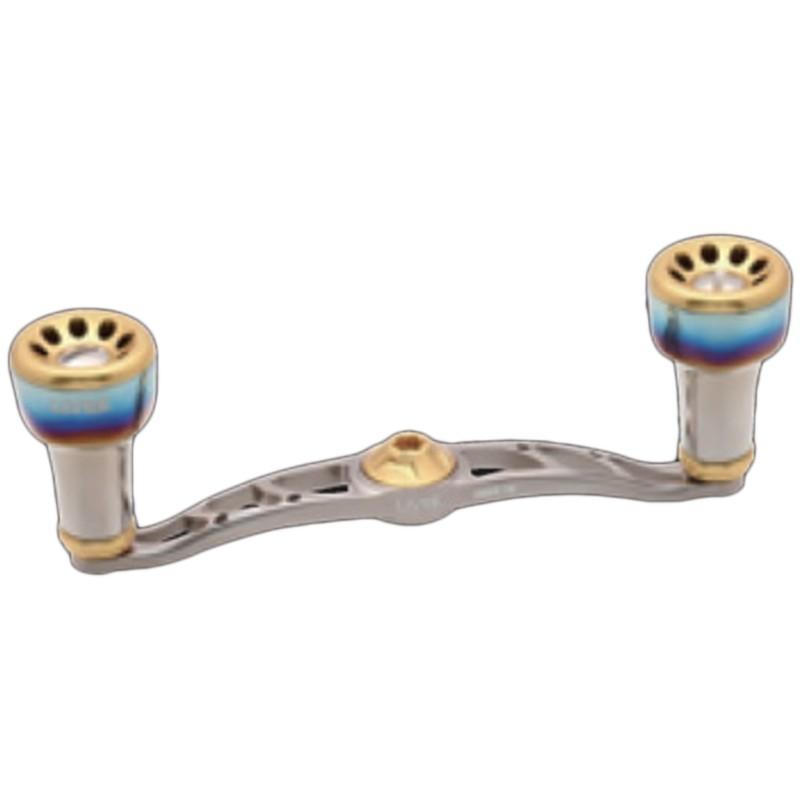 リールカスタムパーツ LIVRE フルコンプ クランク ダイワ用 右巻き 110mm TIG(チタン×ゴールド)