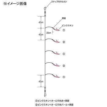 船釣り・船竿 ハヤブサ 実戦サビキ20 リアルアミエビ 5本鈎 鈎9/ハリス2 赤｜naturum-outdoor｜02