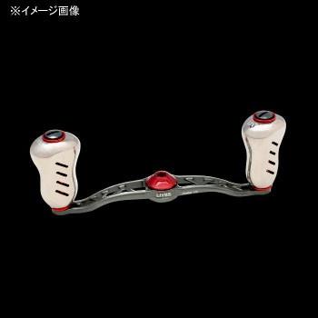 LIVRE リールカスタムパーツ クランク フェザー +Fino シマノ用 右巻き  110mm  GMR(ガンメタ×レッド) リールカスタムパーツ LIVRE クランク フェザー +Fino シマノ用 右巻き