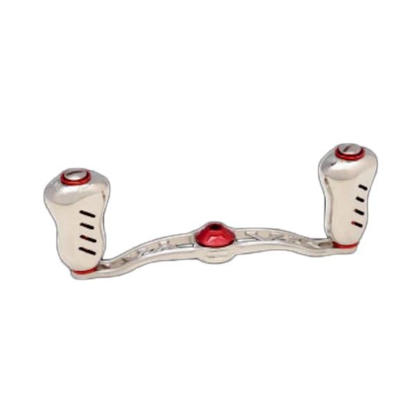 LIVRE リールカスタムパーツ クランク フェザー +Fino シマノ用 右巻き  110mm  TIR(チタン×レッド) リールカスタムパーツ LIVRE クランク フェザー +Fino シマノ用 右巻き