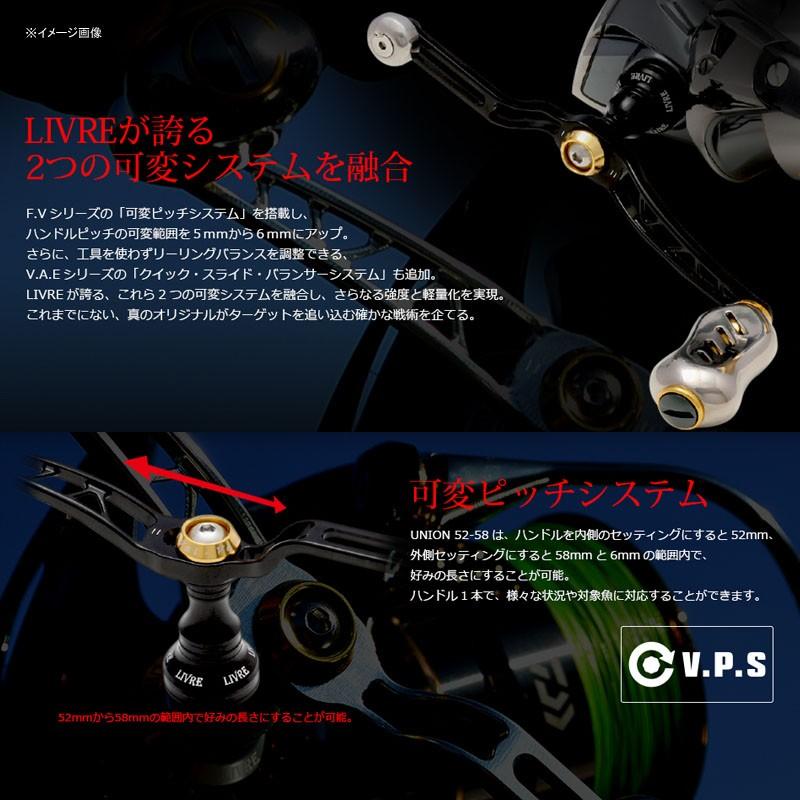 リールカスタムパーツ LIVRE UNION(ユニオン) シマノ S2用 52-58mm SLR(シルバー×レッド)