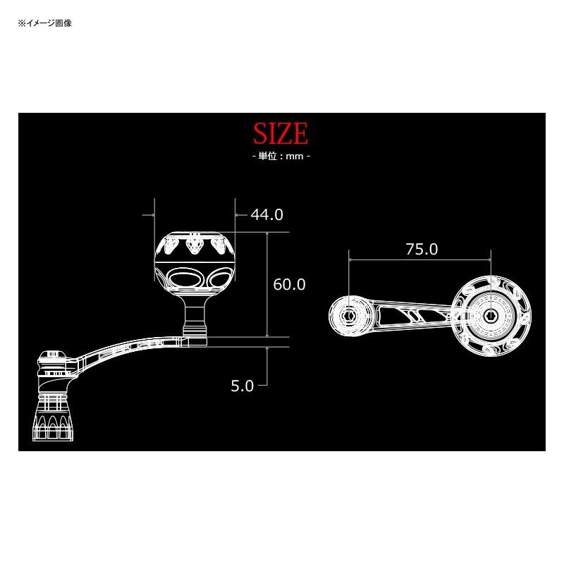 リールカスタムパーツ LIVRE POWER(パワー) 13ステラSW4000番〜6000番用 左右共通 70-75mm TIG(チタン×ゴールド)｜naturum-outdoor｜02