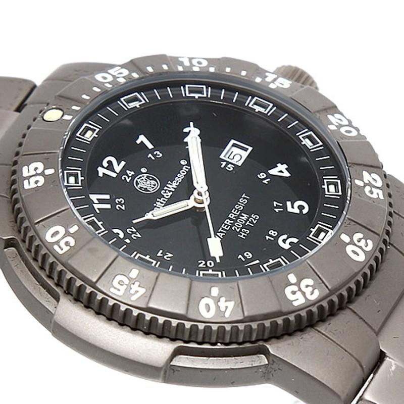 アウトドアウォッチ・時計 スミス&ウェッソン SWISS TRITIUM 357 SERIES TITANIUM グレーの画像