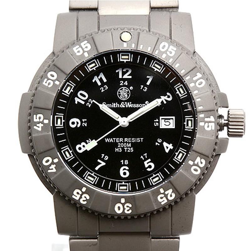 アウトドアウォッチ・時計 スミス&ウェッソン SWISS TRITIUM 357 SERIES TITANIUM グレーの画像