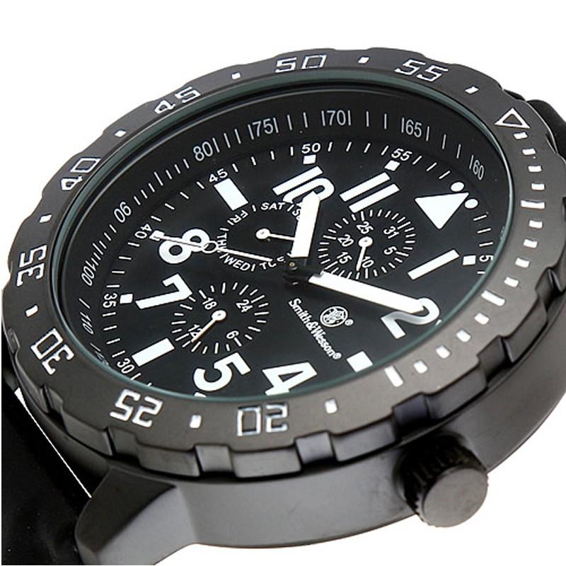 アウトドアウォッチ・時計 スミス&ウェッソン CALIBRATOR WATCH(キャリブレーター ウォッチ) ブラック×ホワイトの画像