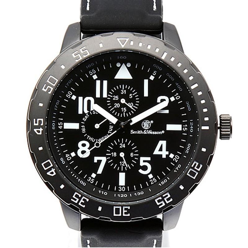 アウトドアウォッチ・時計 スミス&ウェッソン CALIBRATOR WATCH(キャリブレーター ウォッチ) ブラック×ホワイトの画像