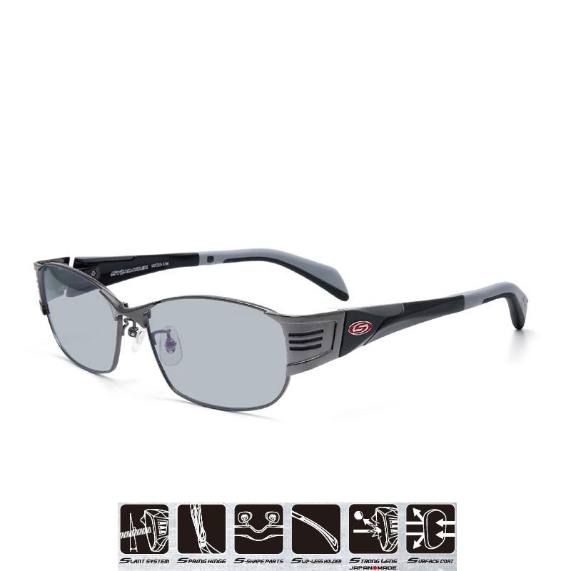ストームライダー 偏光グラス SR-015P L-A(メタルA)  ガンメタル×ブラック  テンダーグレー 偏光グラス ストームライダー SR-015P METAL-A(メタルA) ガンメタル