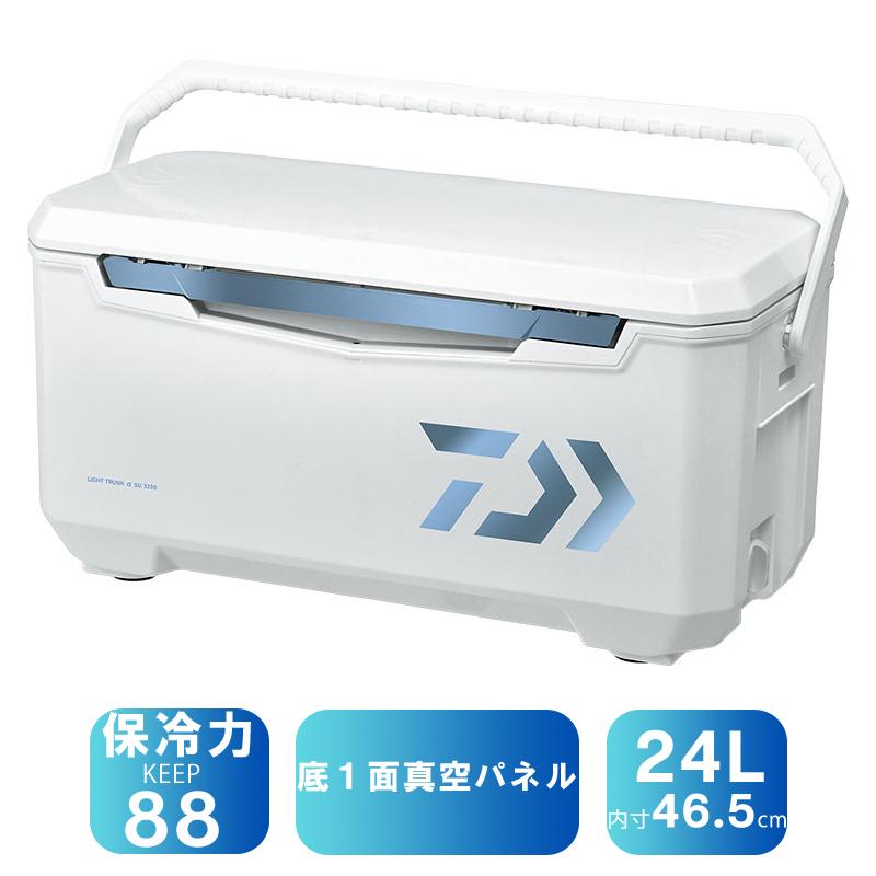 1/15まで全品+P5% フィッシングクーラー ダイワ ライトトランクα SU2400 底1面真空断熱 24L Iブルー | DAIWA（釣り）