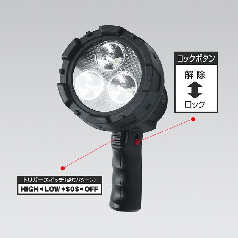 ブランド登録なし - アウトドアともし火 好ましい グッズ(good goods) LED探照燈 申し受ける式 黒いこと
