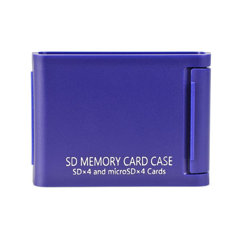 ケンコー SDメモリーカードケースAS 4枚収納タイプ(SDカード4枚+microSDカード4枚収納可能) ブルー｜naturum-outdoor