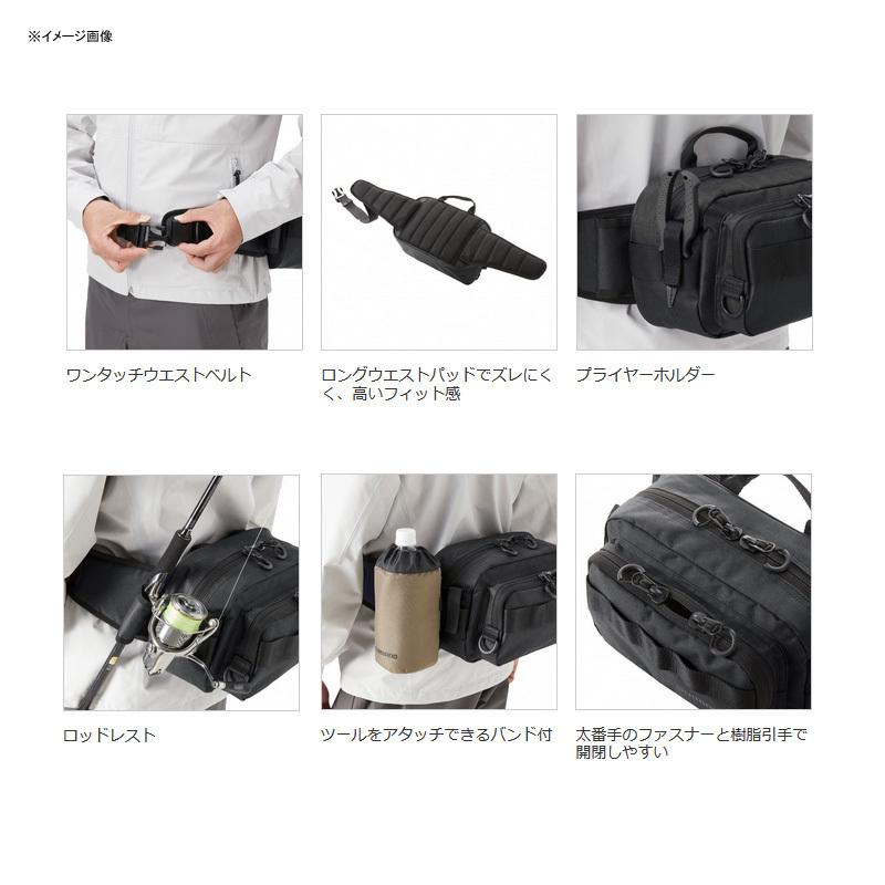 シマノヒップバック　ルアーまとめ売り シマノ（SHIMANO） タックルバッグ BW-021T ヒップバッグ M ブラック
