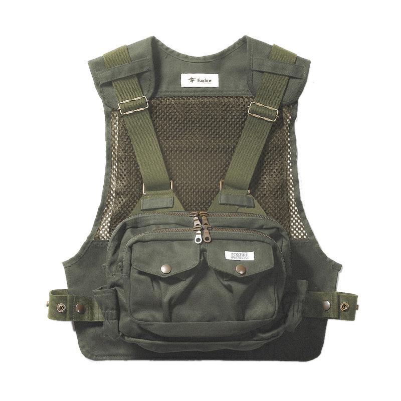 Supreme フィッシングベスト オリーブ フィッシングベスト Foxfire チェストストラップベスト フリー 070