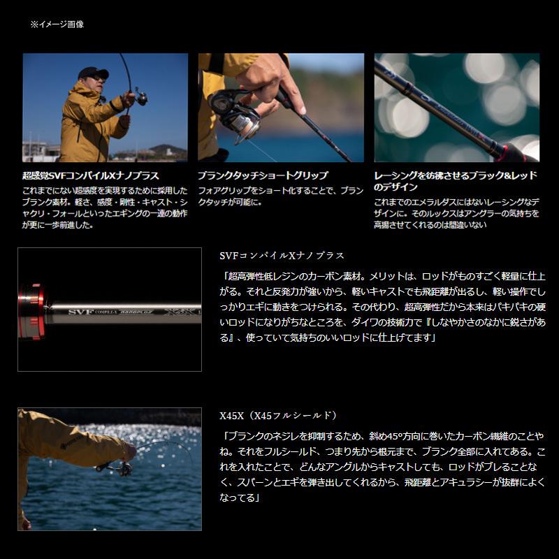 エギングロッド ダイワ エメラルダス ストイスト RT(アウトガイド
