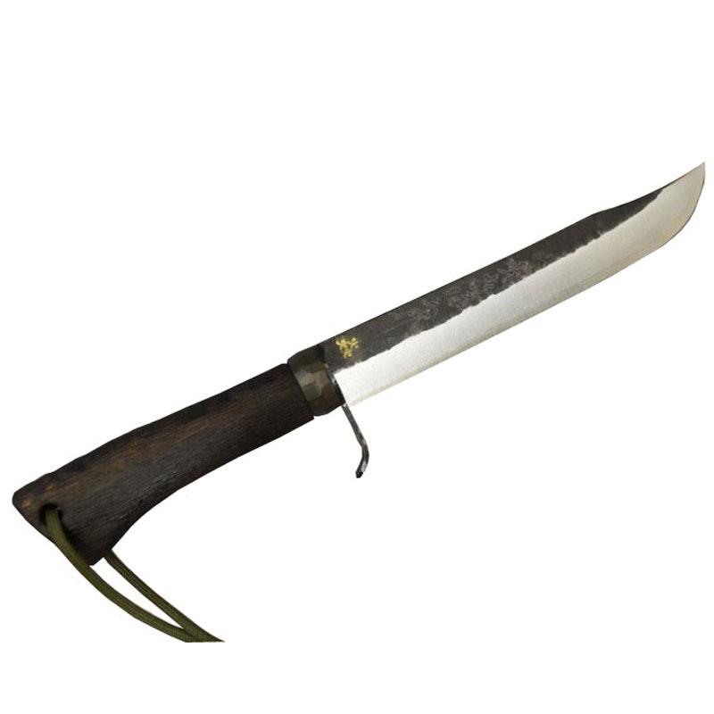 アウトドアナイフ みきかじや村 剣鉈(両刃) TK056 黒 本革サック付 180mm
