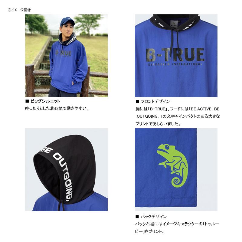 フィッシングウェア エバーグリーン B-TRUE パッカブルプルパーカー M ブルー×ブラック_2