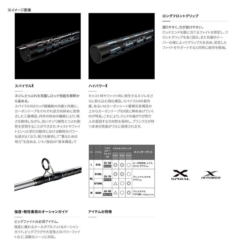 オフショアロッド シマノ 21 グラップラー タイプC B80M(ベイト・2ピース)