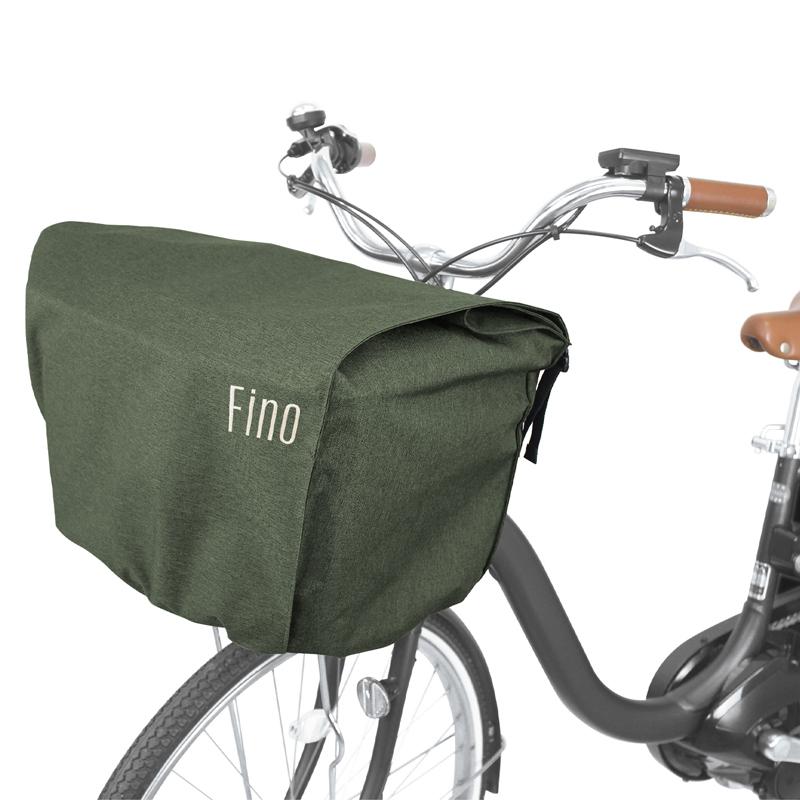 2年保証』 自転車アクセサリー フィーノ FRONT BASKET COVER 自転車用カゴカバー 前用 カーキ