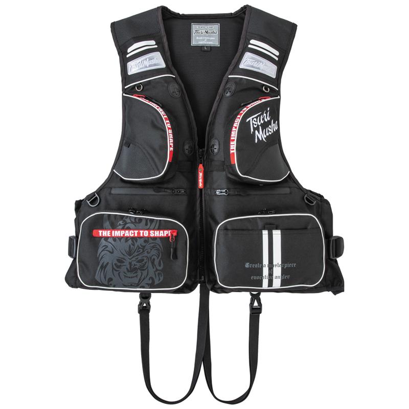 d*9様 【未使用】釣武者 Mushaフェイス コーデュラ フローティングベスト フローティングベスト 釣武者 Mushaフェイス コーデュラフローティング