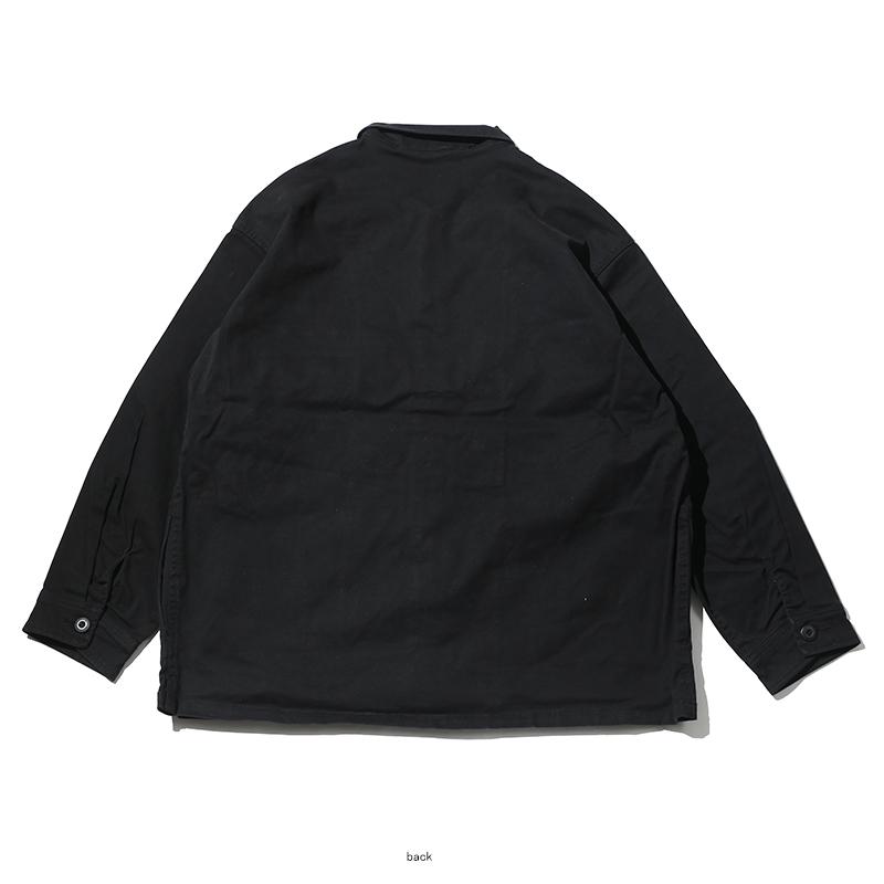 アウトドアシャツ DUCKNOT 21秋冬 焚き火 シャツジャケット ツイル XL ブラック01
