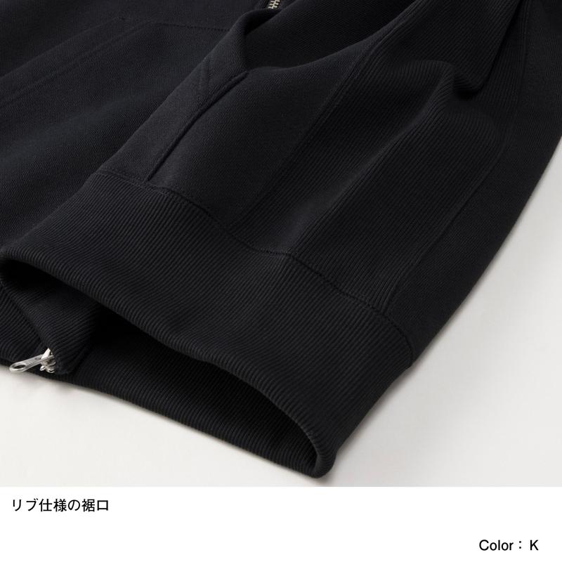 アウトドアシャツ ザ・ノースフェイス 21秋冬 SQUARE LOGO FULLZIP(スクエア ロゴ フルジップ)メンズ M ブラック(K)04