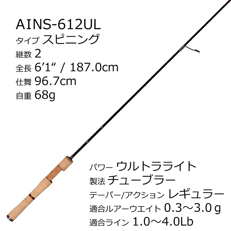 トラウトロッド アブガルシア AION (アイオン) AINS-612UL(スピニング・2ピース)