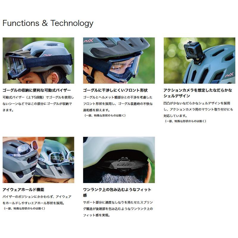 自転車アクセサリー OGK KABUTO FM-X(エフエム・エックス) バイザー付ヘルメット 自転車/サイクル 57-59cm マットアッシュブルー_3