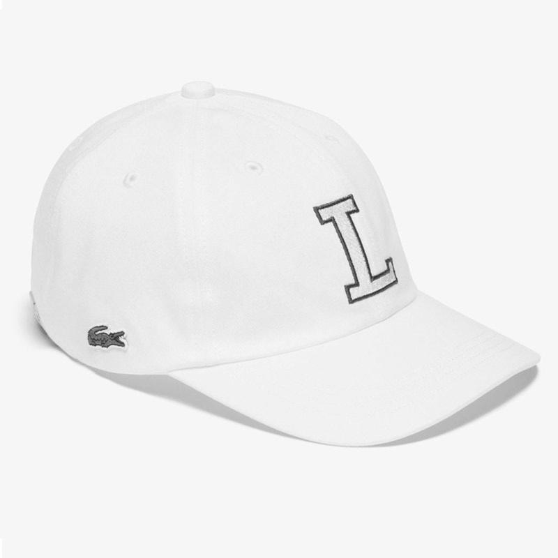 【値下げ！】Lacoste ホワイト キャップ Lacoste Cap Hat Adjustable Cotton Twill White Unisex Men's