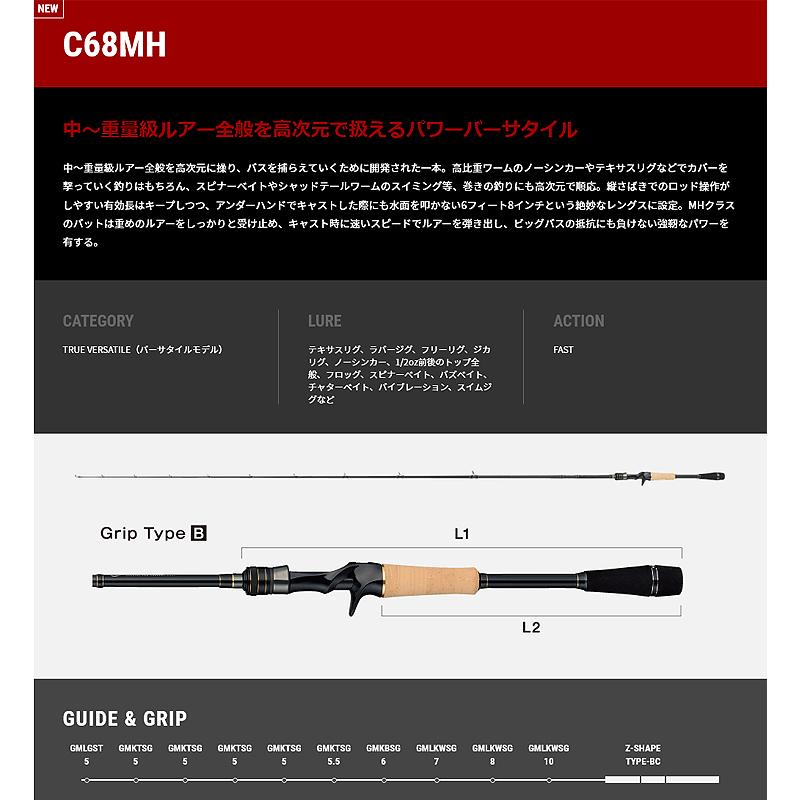 Sale 99 Off バスロッド テイルウォーク フルレンジ 22 モデル C68mh ベイト ワンピース Cisama Sc Gov Br