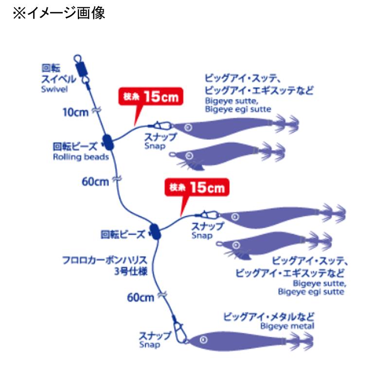 メジャークラフト ビッグアイ・イカメタルリーダー ロングWタイプ 3号｜naturum-outdoor｜02