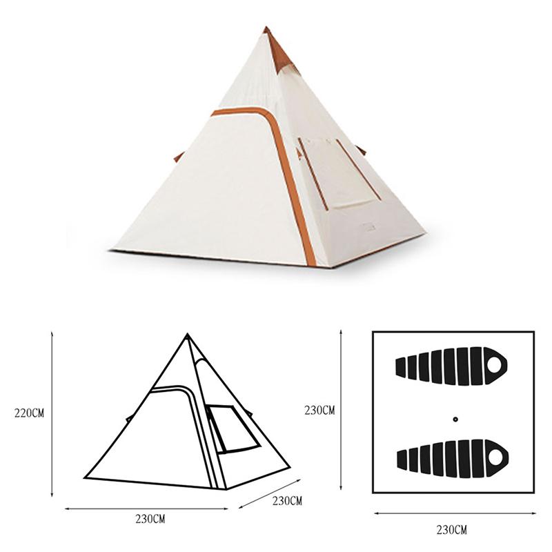 テント TAN XIAN ZHE(タンシャンゼ) ワンポールテント モカ｜naturum-outdoor｜02