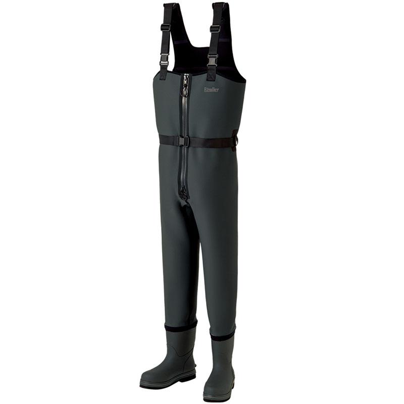 リバレイ ネオプレーンウェーダー RV フロントオープンウェーダーCR  LL  グレー Rivalley（リバレイ） ネオプレーンウェーダー RV フロントオープン