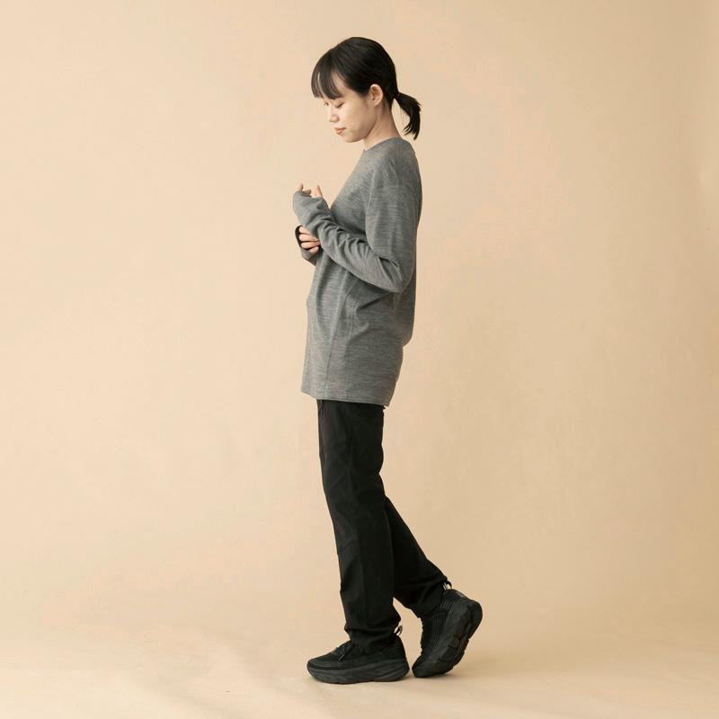 アンダーウェア(メンズ) ハイランダー メリノウール100%  日本国内縫製 インナー ロングスリーブ Tee XL チャコール｜naturum-outdoor｜17