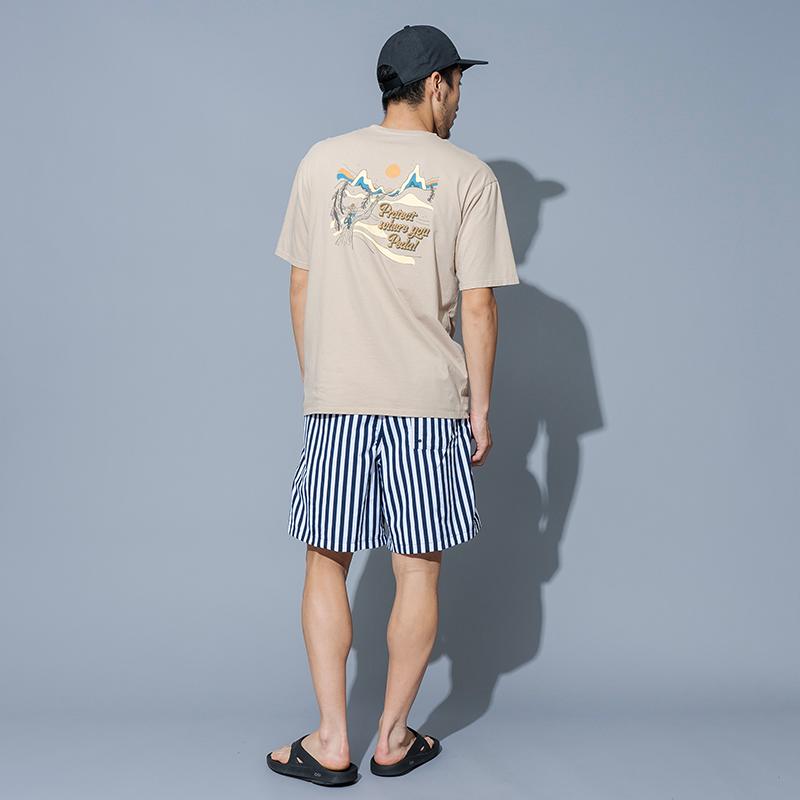 パンツ(メンズ) BURLAP OUTFITTER TRACK SHORT PRINTED(トラック ショーツ プリンテッド) L NAVY×WHITE CANDY STRIPE｜naturum-outdoor｜04