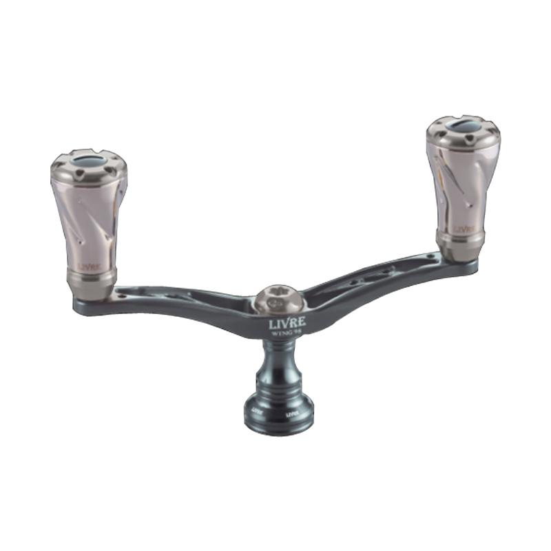 LIVRE リールカスタムパーツ ウイング98 (f) ダイワ用   ガンメタ+チタン リールカスタムパーツ LIVRE ウイング98 (f) ダイワ用 ガンメタ+チタン