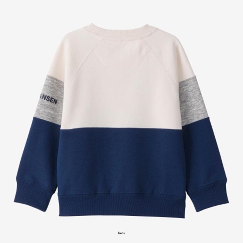 トップス ヘリーハンセン K TRI SWEAT CREW(キッズ トライスウェットクルー) 130cm アイボリー×オーシャンネイビー(IO)｜naturum-outdoor｜02