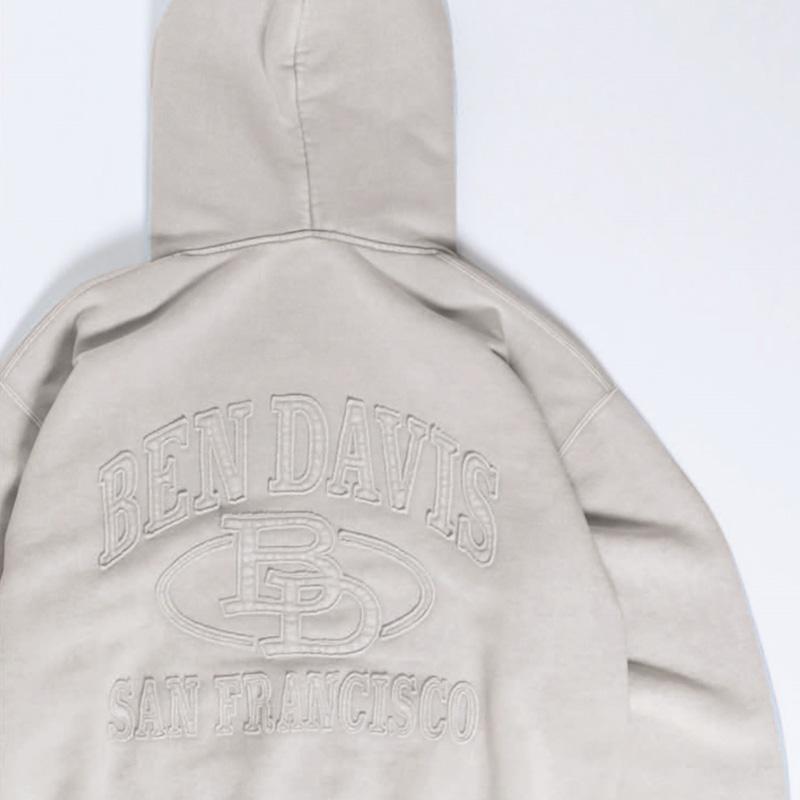 トップス(メンズ) BEN DAVIS VARSITY FADED ZIP HOODIE M L.GRY｜naturum-outdoor｜02